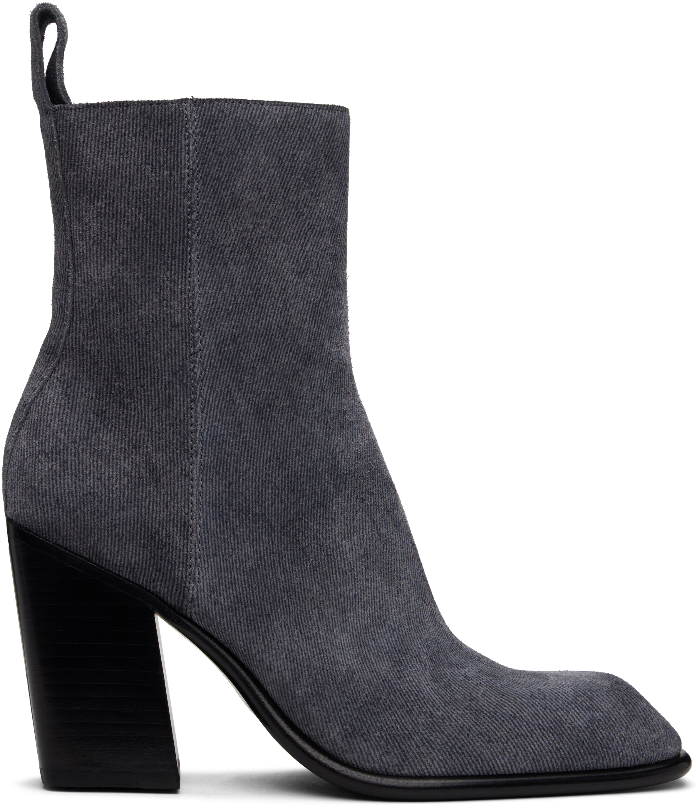 Shop Alexander Wang Gray Throttle 95mm Ankle Boots In Grey