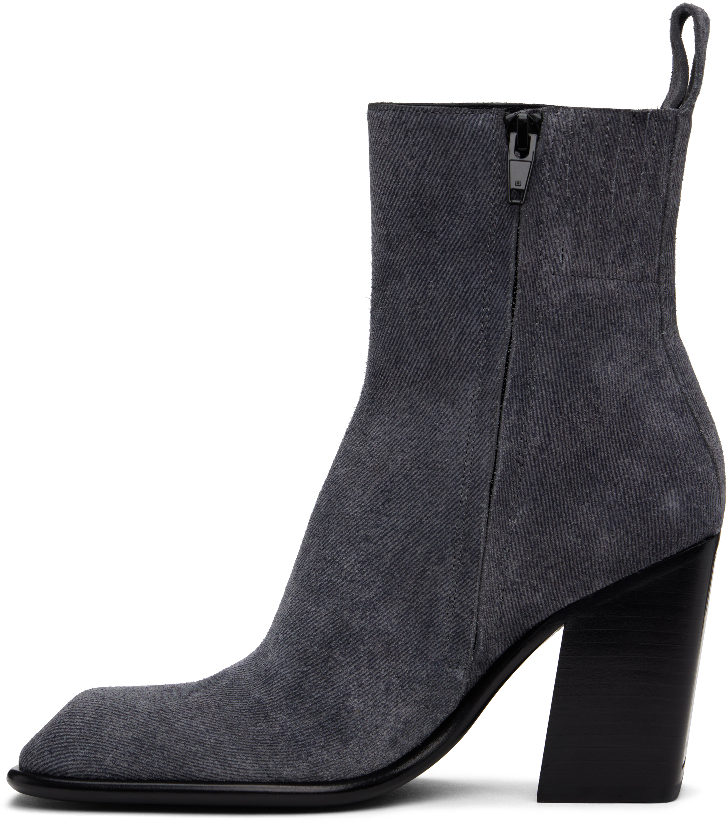 Alexander Wang Gray Throttle 95mm Ankle Boots In Grey