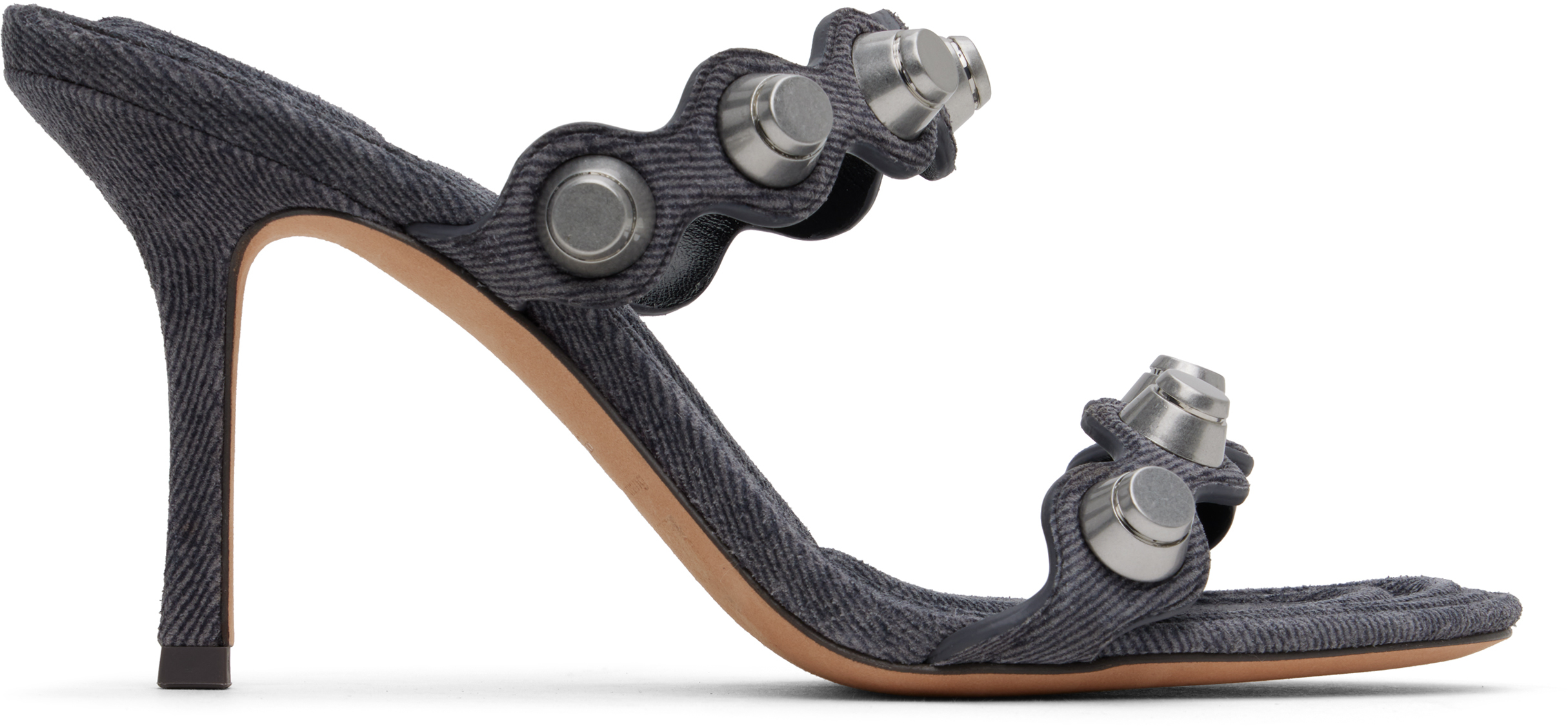 Shop Alexander Wang Gray Riot 85mm Gladiator Heeled Sandals In Grey