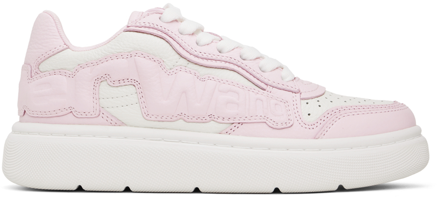 Alexander Wang: Pink & Off-White Puff Pebble Leather