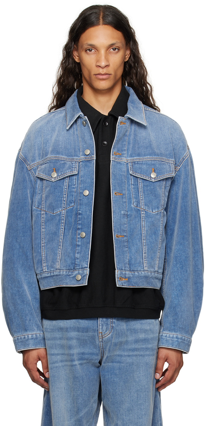 Alexander wang oversized denim jacket hotsell