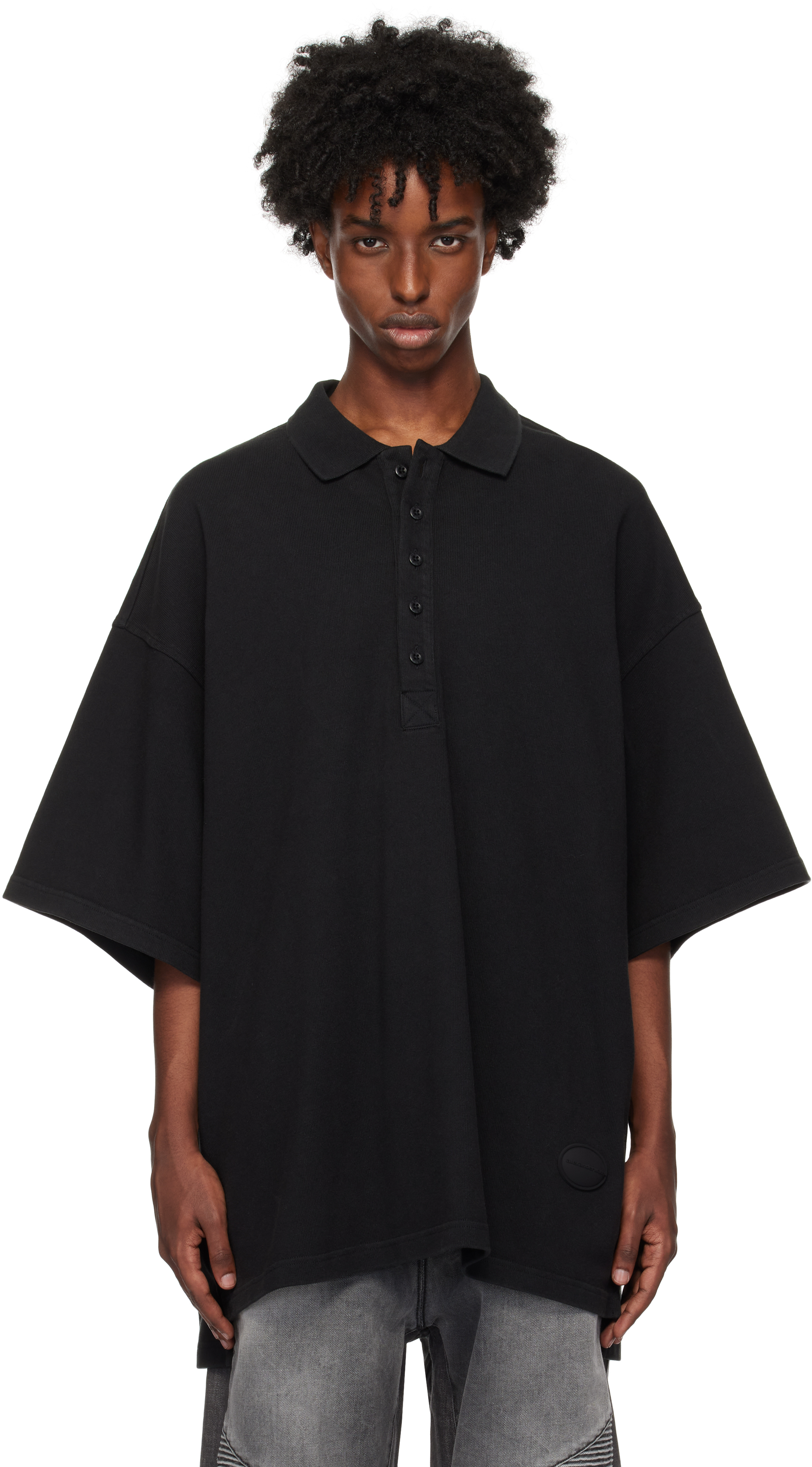 Black Oversized Polo