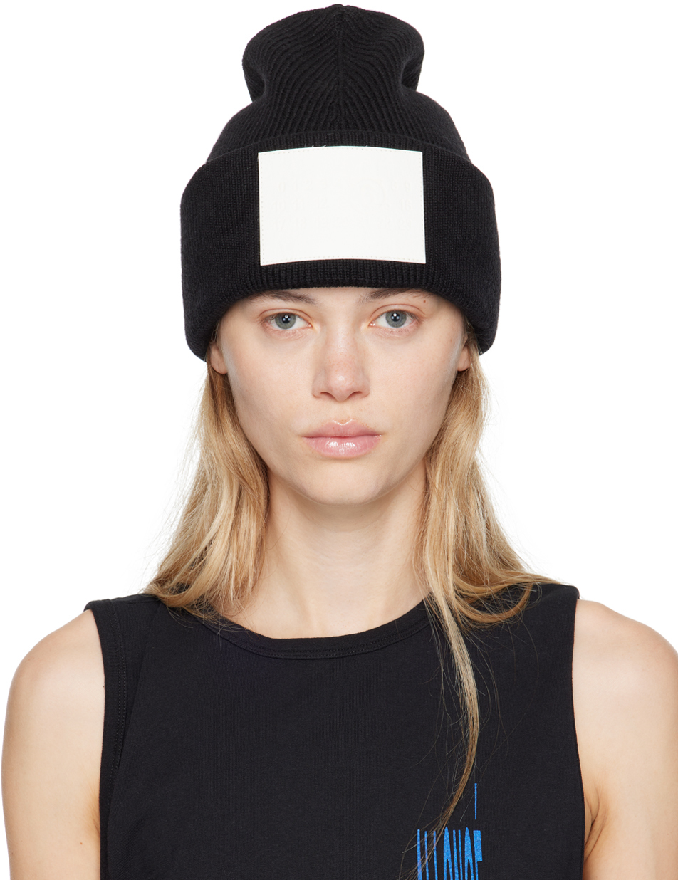 Black Patch Beanie