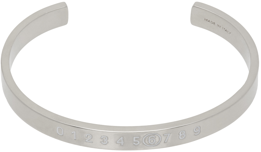 Silver Numeric Cuff Bracelet