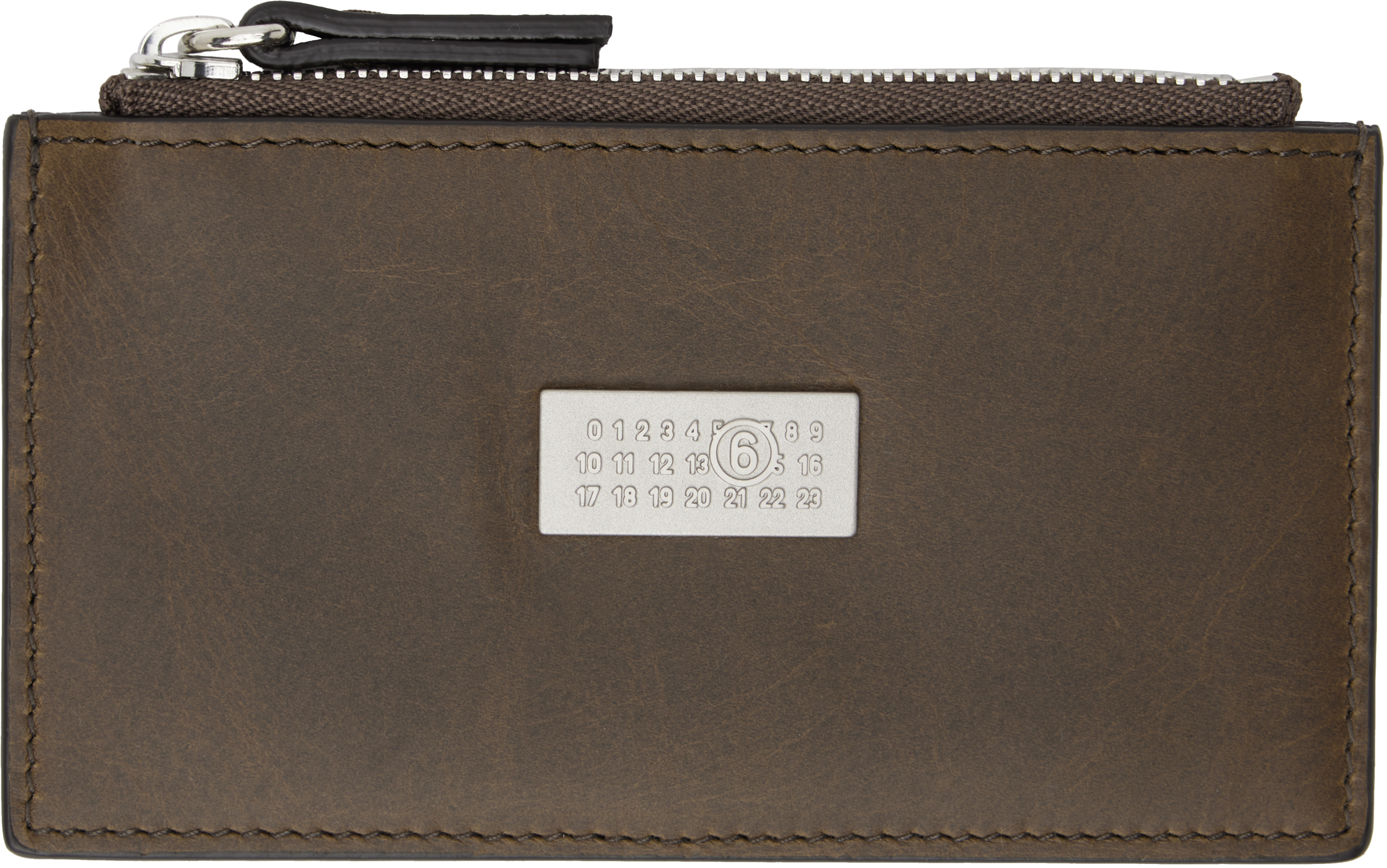 MM6 Maison Margiela Brown Numeric Wallet