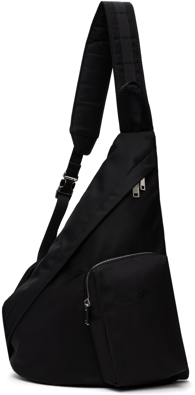 MM6 Maison Margiela Black Sling Backpack