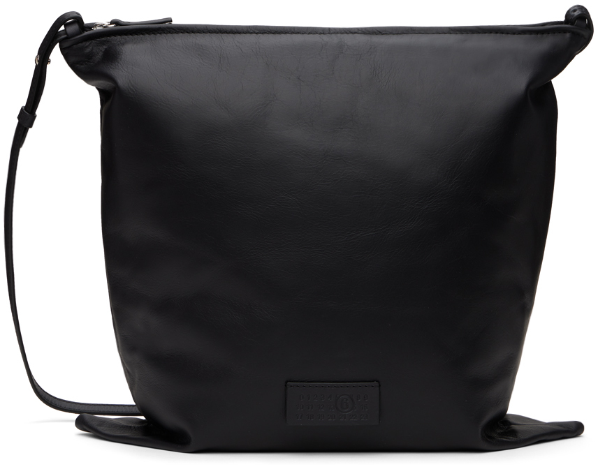 Shop Mm6 Maison Margiela ブラック ポシェット ポーチ In T8013 Black