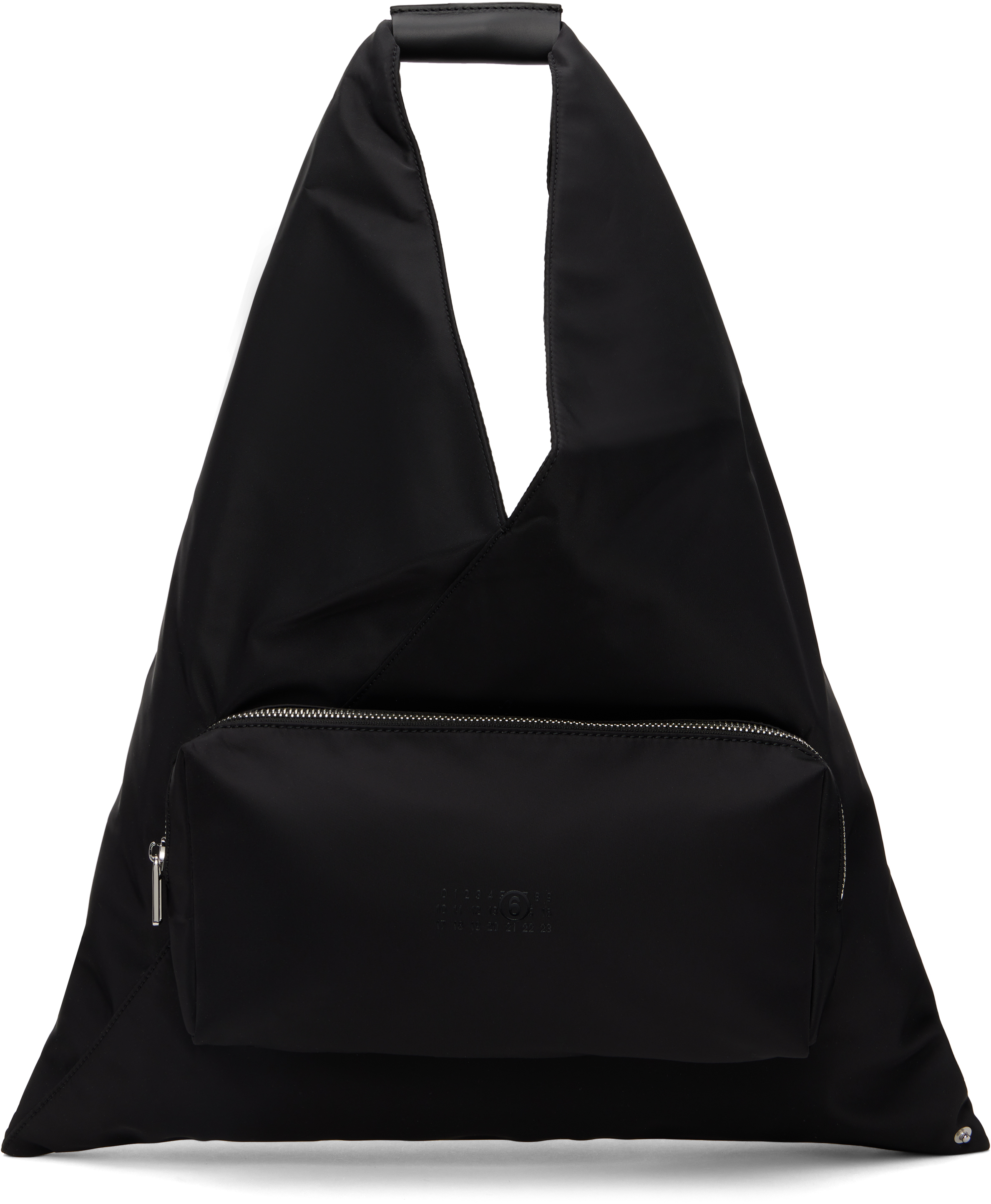 MM6 Maison Margiela Black Nylon Pocket Triangle Tote