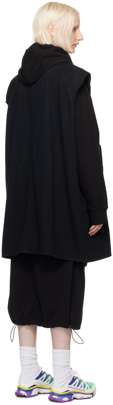 Mm6 Maison Margiela Multi-pocket Zip-up Vest In 900 Black