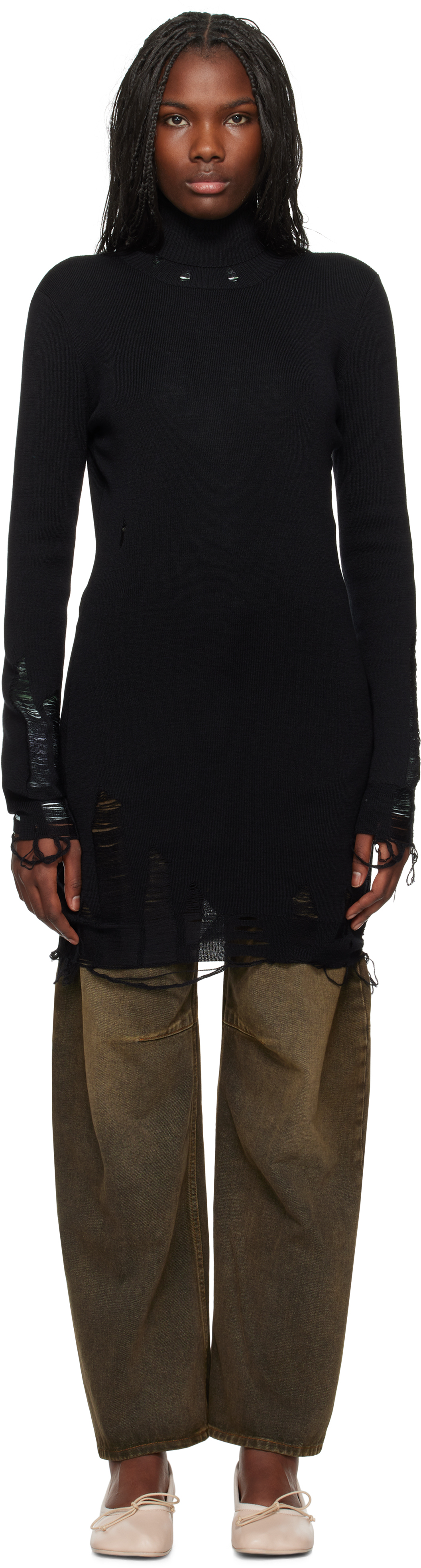 MM6 Maison Margiela サテンジャージー ミニワンピース MM6 MAISON MARGIELA サテンジャージー ミニワンピース