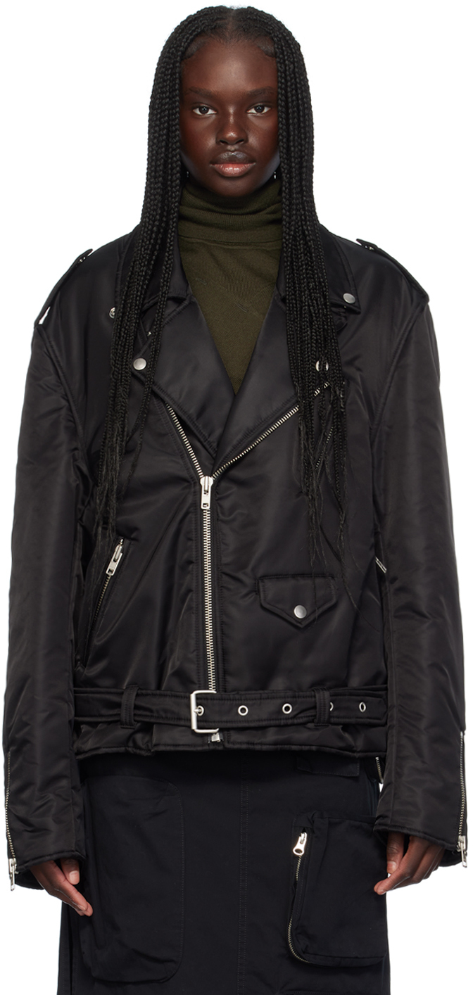 Shop Mm6 Maison Margiela Black Padded Jacket In 900 Black