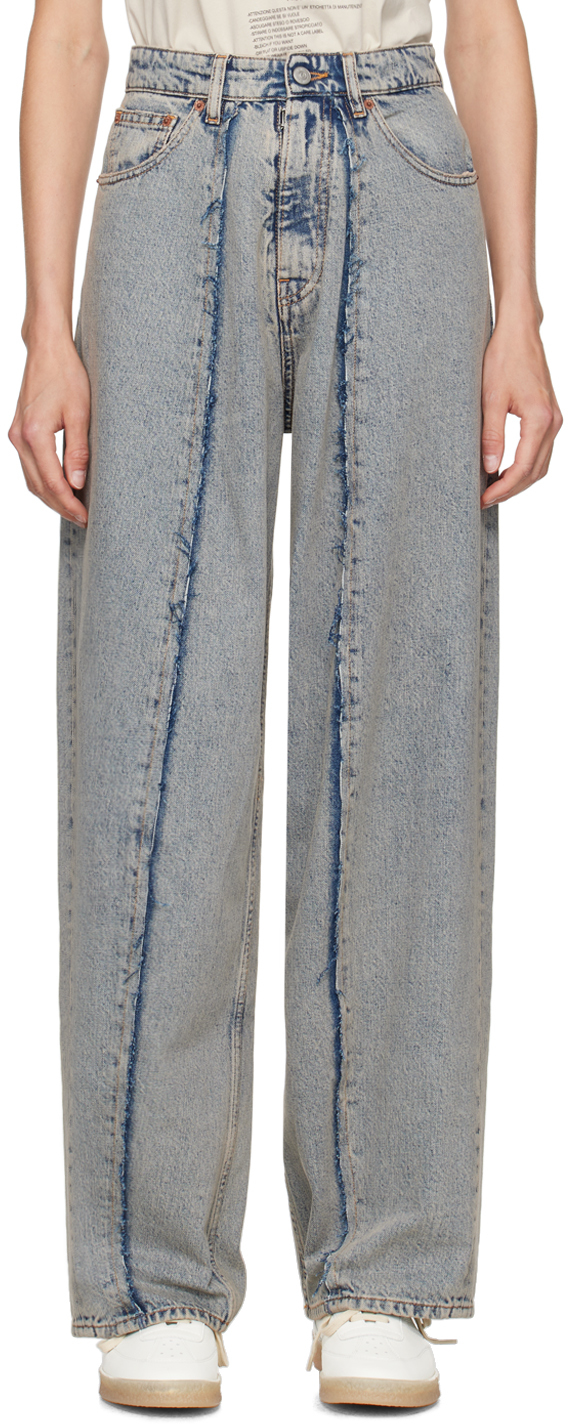 Blue Raw Edge Jeans