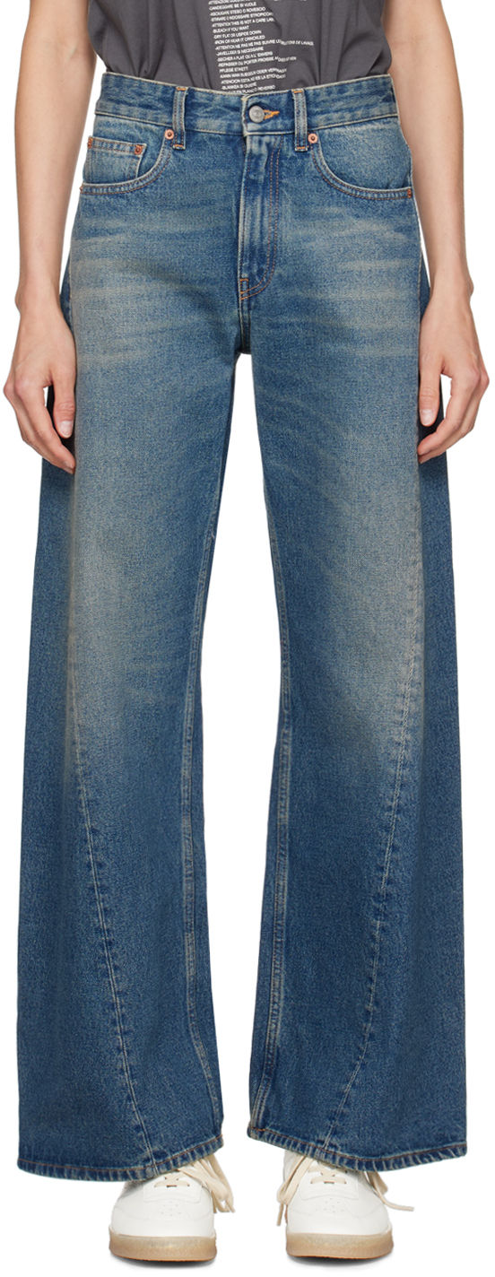 Blue Twisted Outseam Jeans