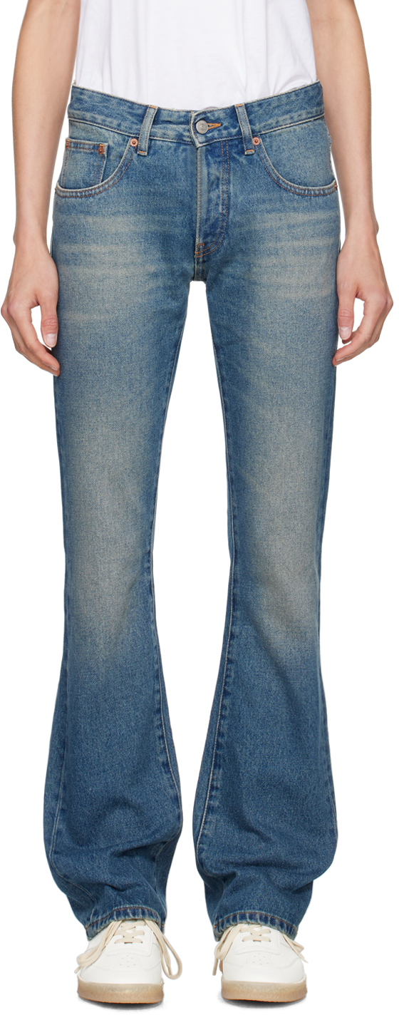 Blue Five-Pocket Jeans