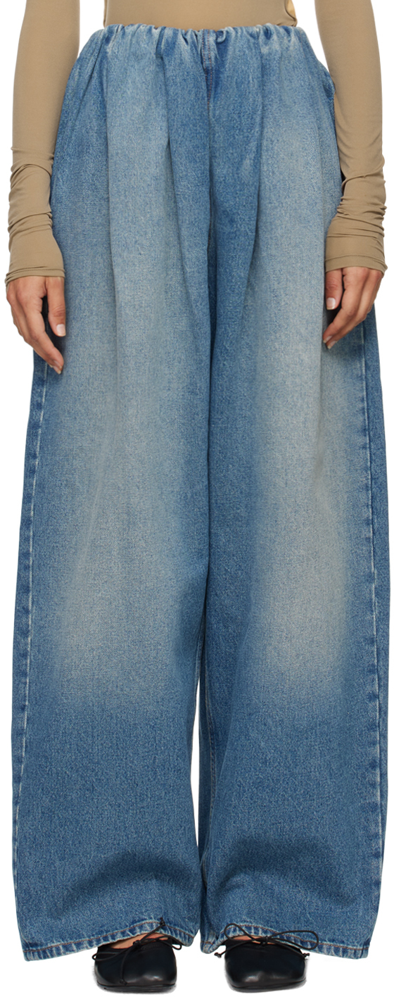 Blue Wide Leg Jeans