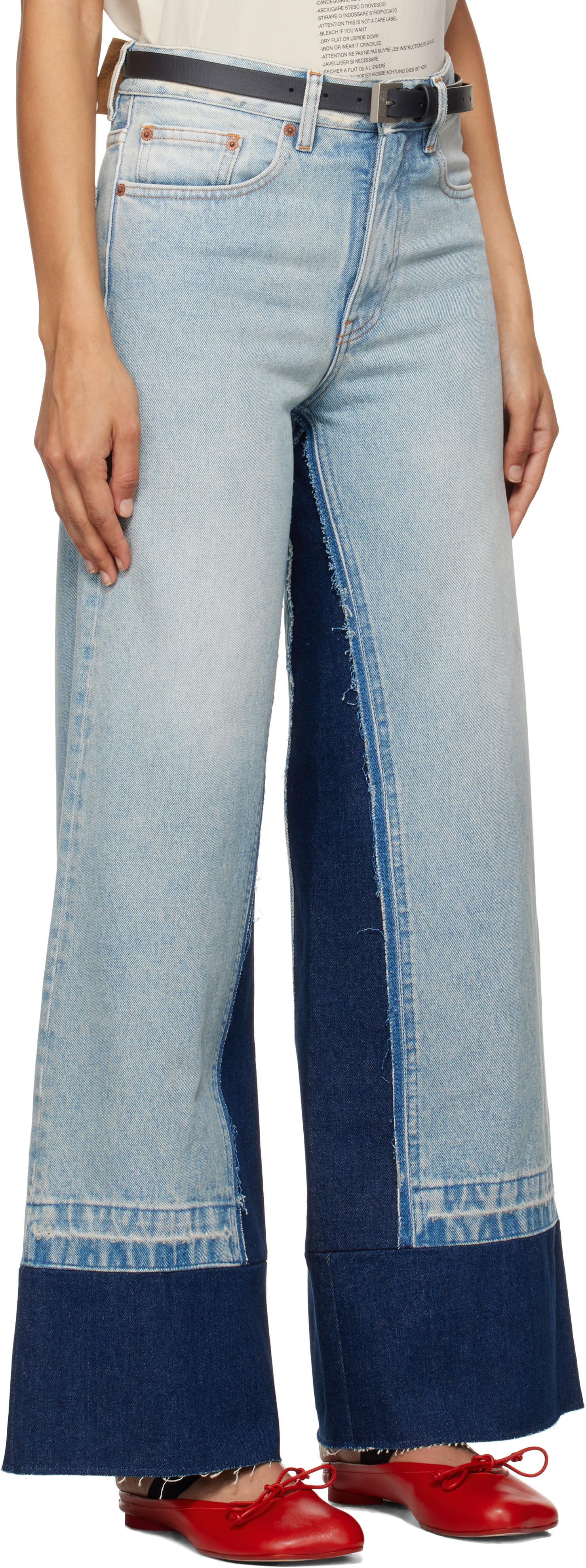 Shop Mm6 Maison Margiela Blue 5 Pocket Jeans In 981 Light Blue