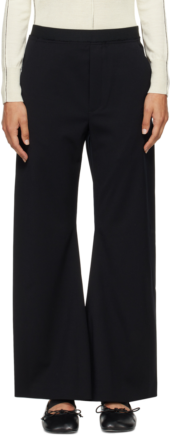 Black Logo-Embroidered Trousers