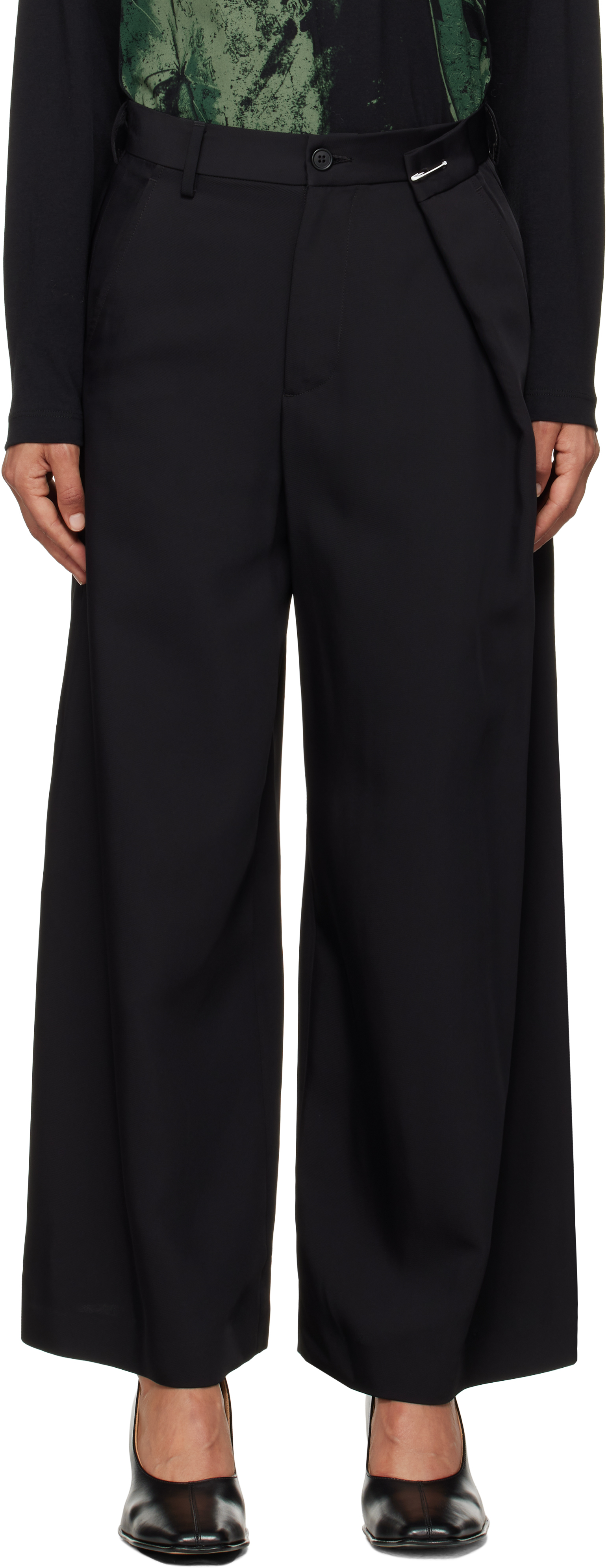 Black Straight Leg Trousers