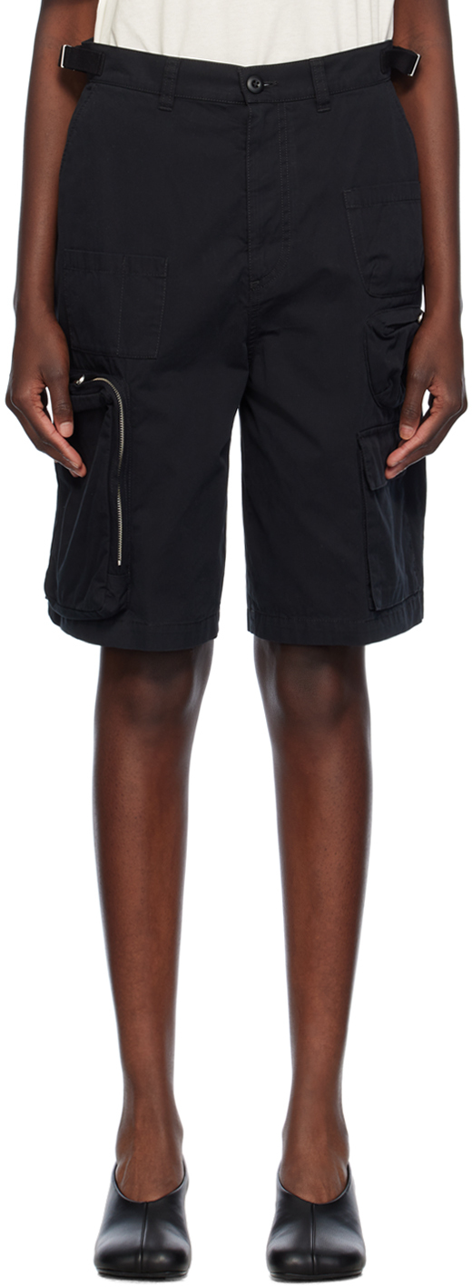 Black Cotton Shorts