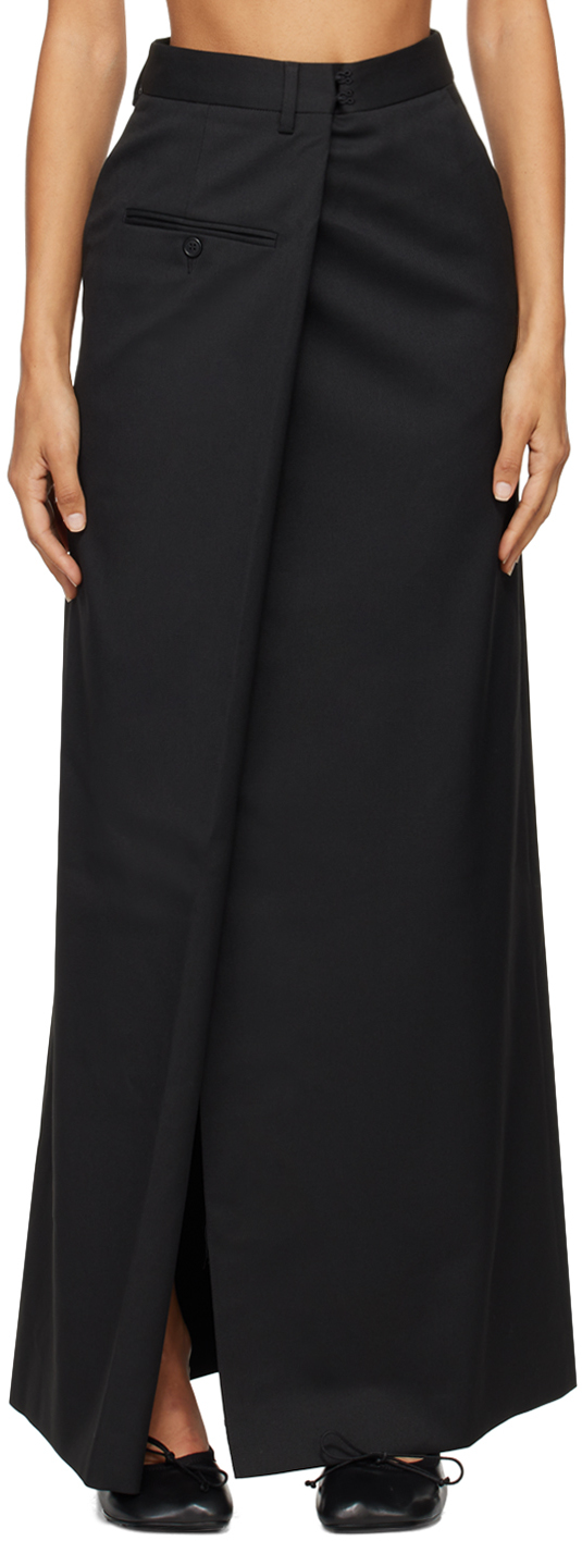 Black Slit Maxi Skirt