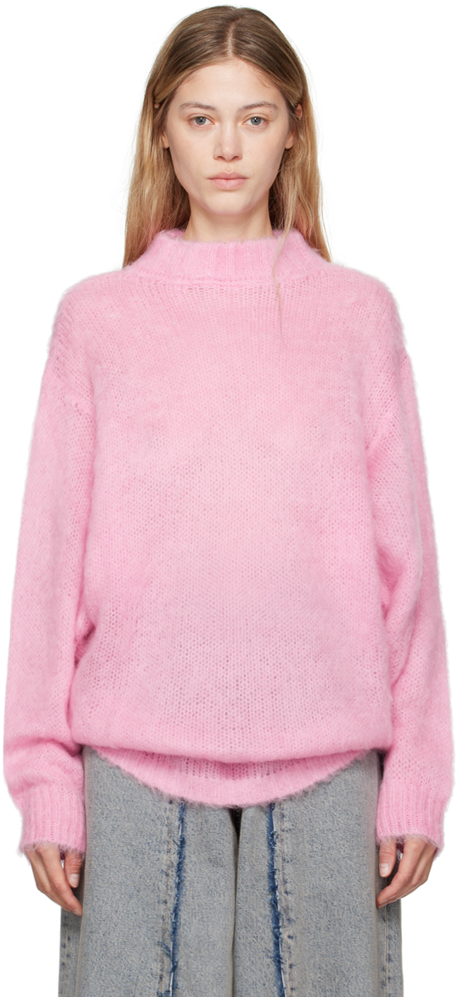 Pink Brushed Knit Sweater