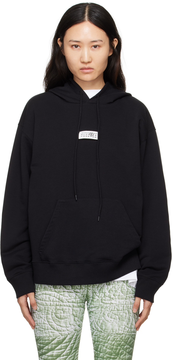 Black Logo Patch Hoodie