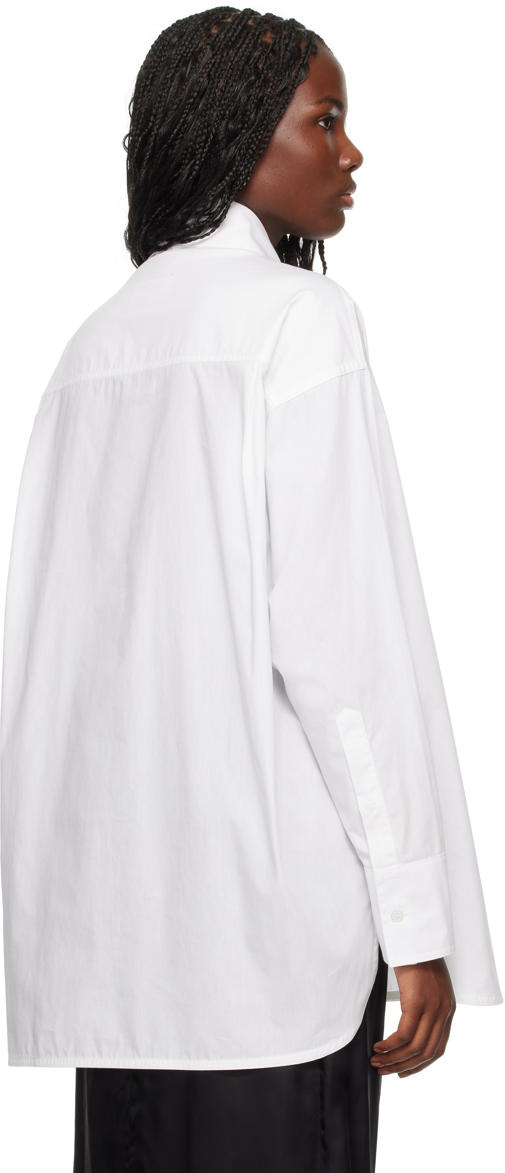 Mm6 Maison Margiela White Poplin Shirt In 100 White