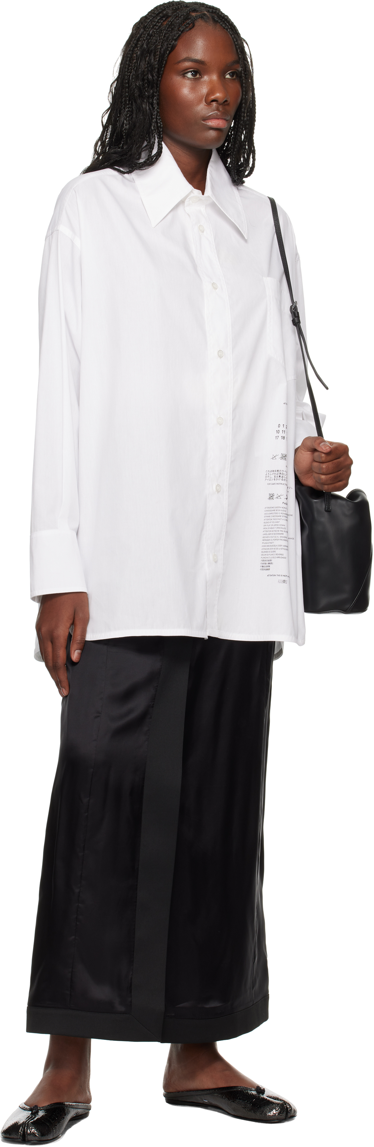 Mm6 Maison Margiela White Poplin Shirt In 100 White