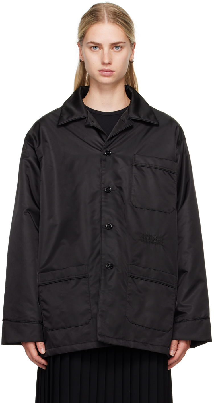 【関税込み】MM6 Maison Margiela ブラック 襟付き ジャケット MM6 Maison Margielaのブラック 襟付き ジャケットがセール中
