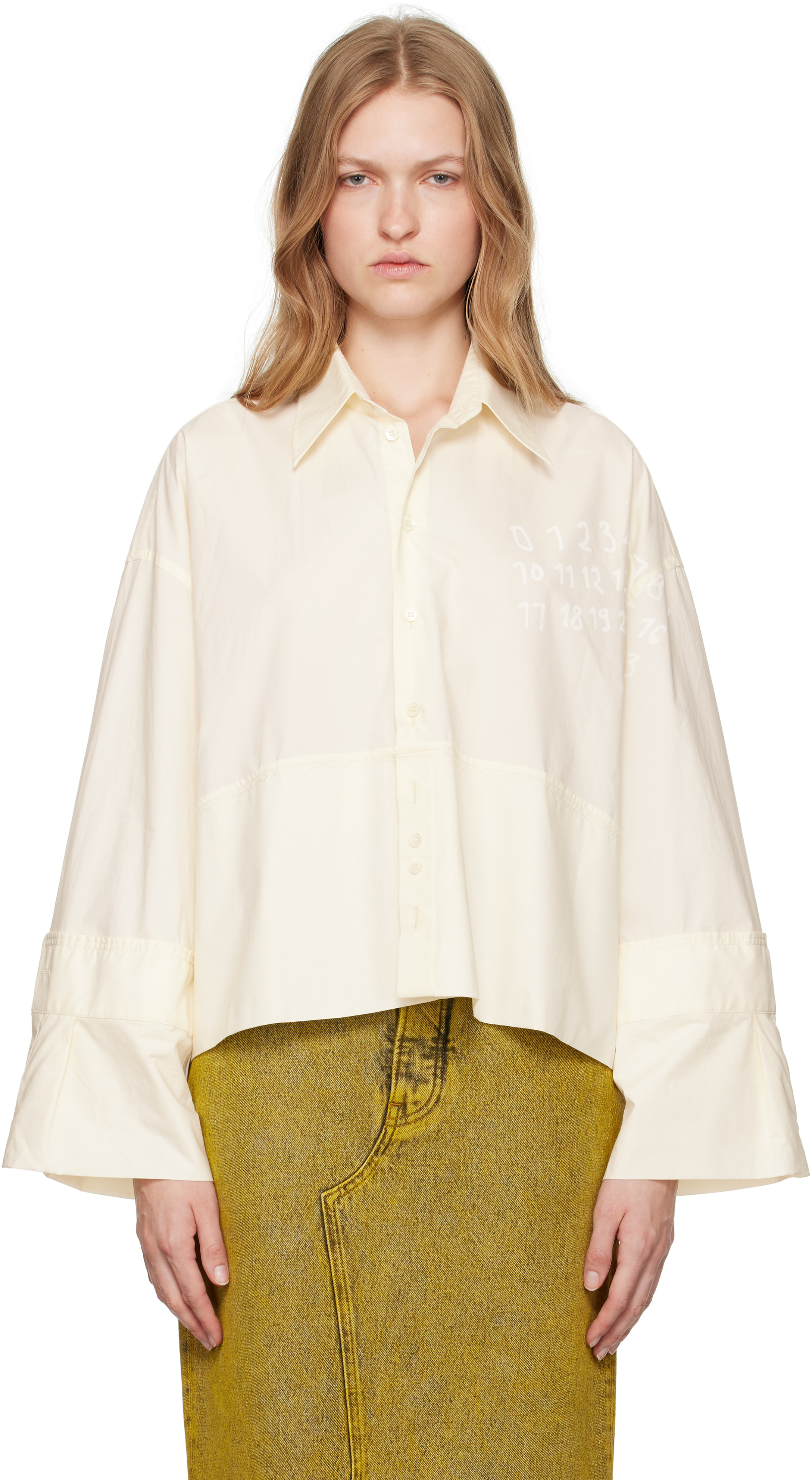 Off-White Wide Sleeve Poplin Shirt