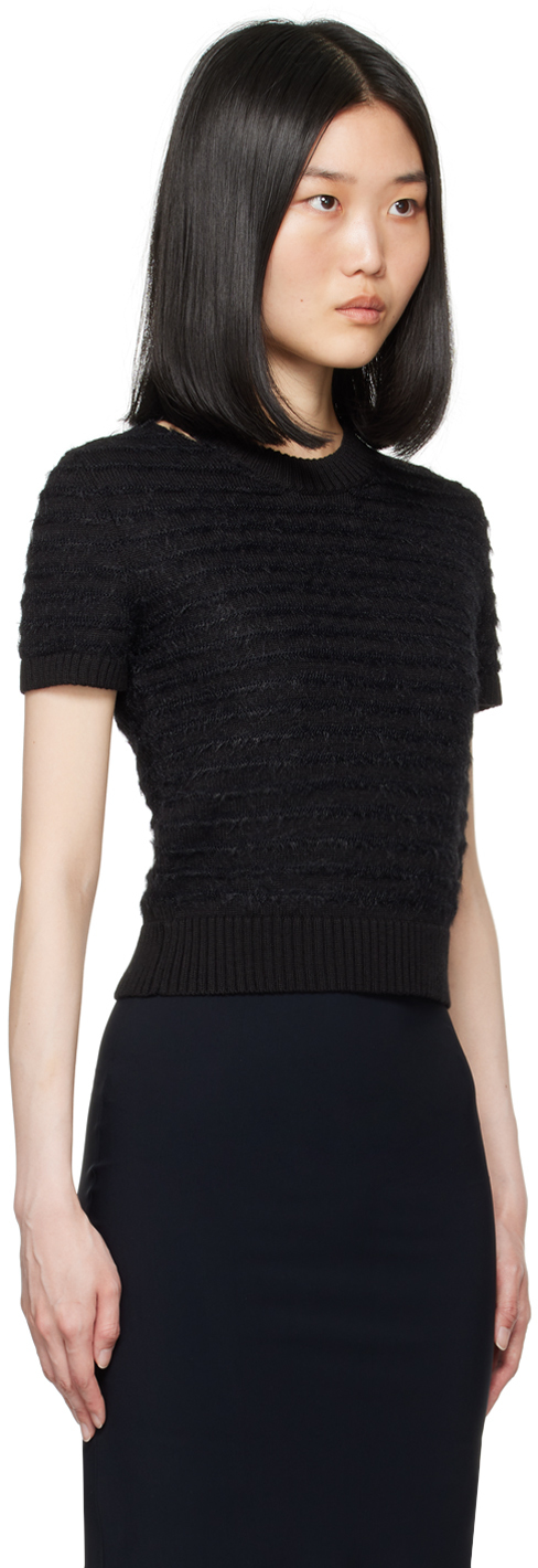 Shop Mm6 Maison Margiela Black Striped Sweater In 961 Black-black