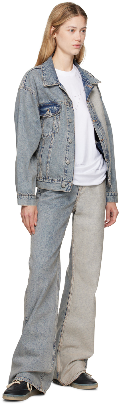 Mm6 Maison Margiela White Stitch Line T-shirt In 100 White