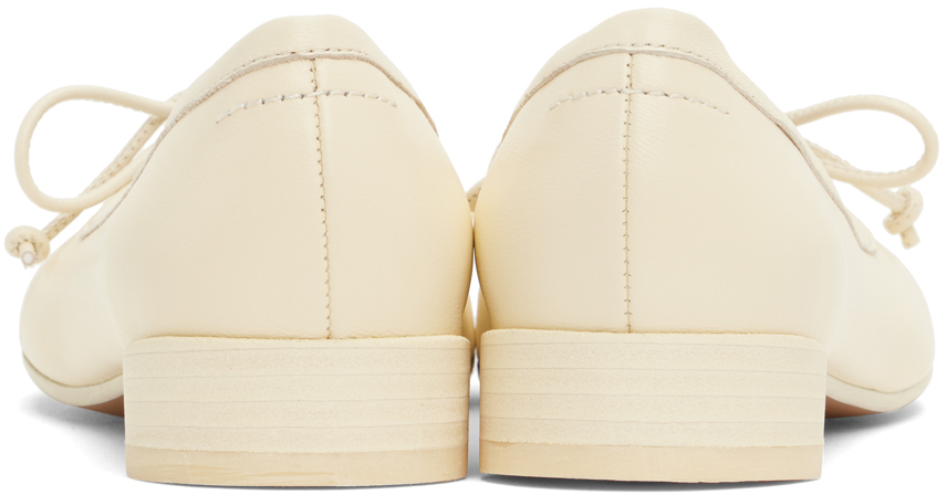 Mm6 Maison Margiela Atomic Sole Leather Block Heel Ballerinas In T2024 Navajo