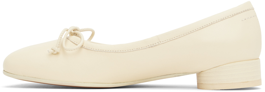 Mm6 Maison Margiela Atomic Sole Leather Block Heel Ballerinas In T2024 Navajo