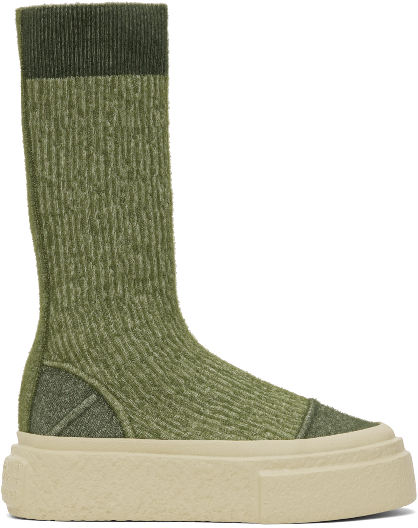 Green Calzino Maglia Sneakers