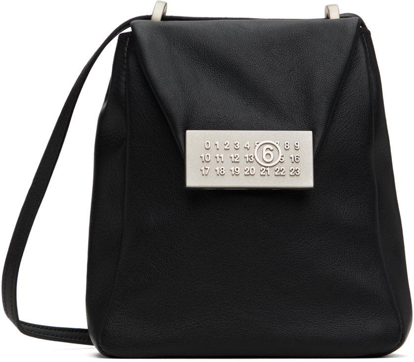 MM6 Maison Margiela Black Small Soft Numeric Bag