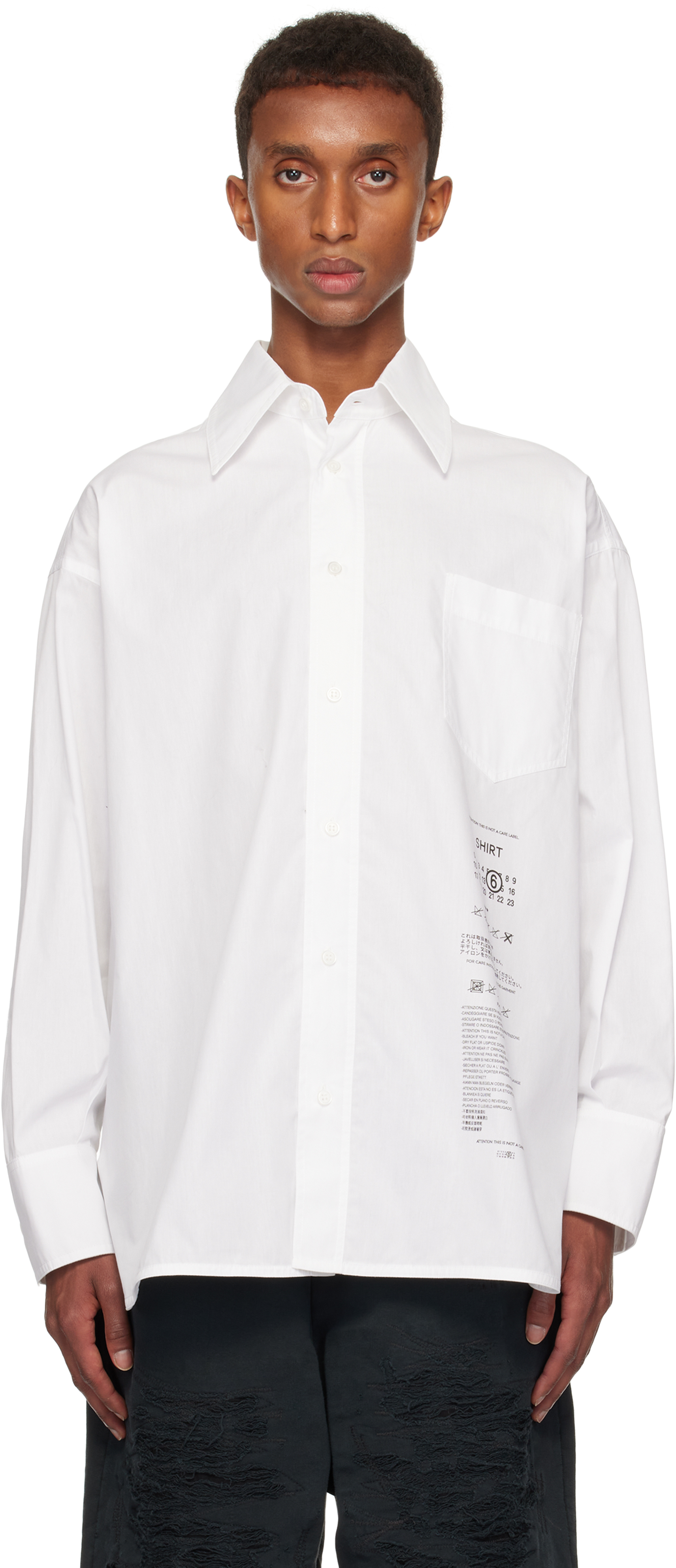 White Cotton Poplin Shirt