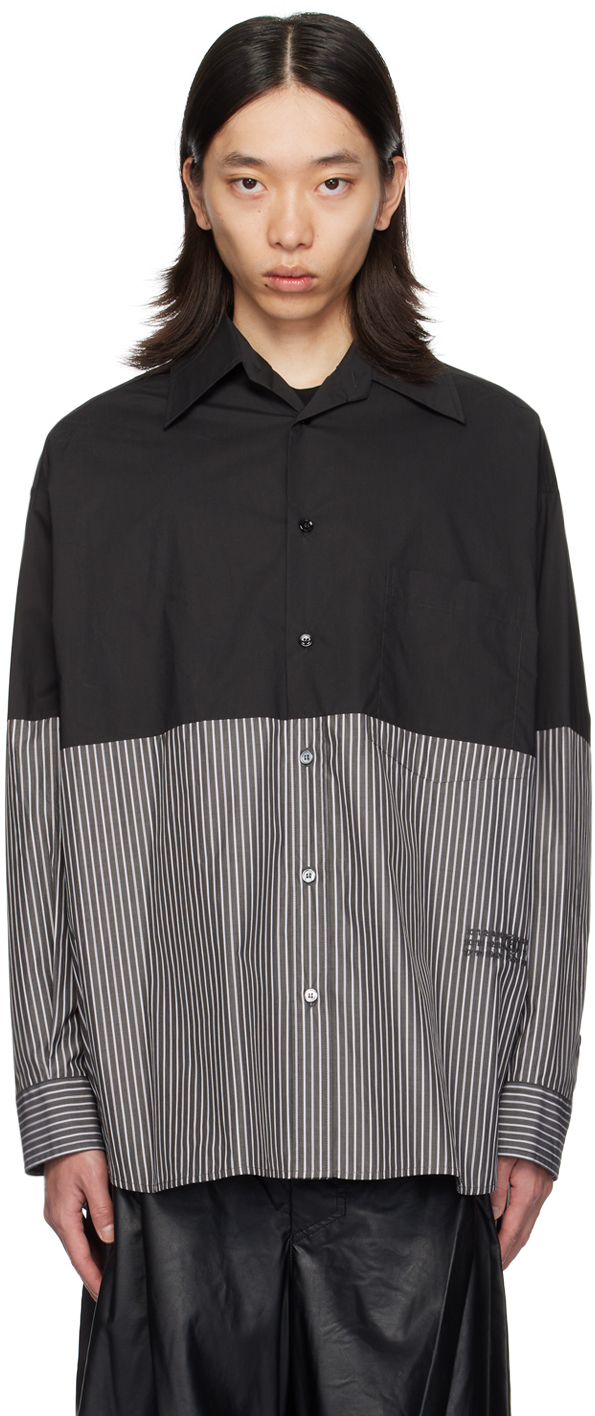 Black Paneled Shirt