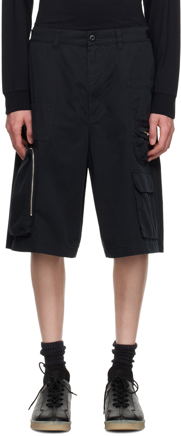 Black Zip Pocket Shorts