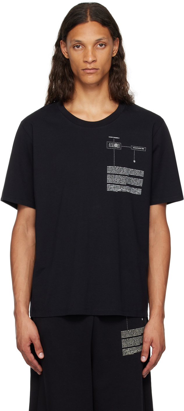 Black Printed-Logo T-Shirt