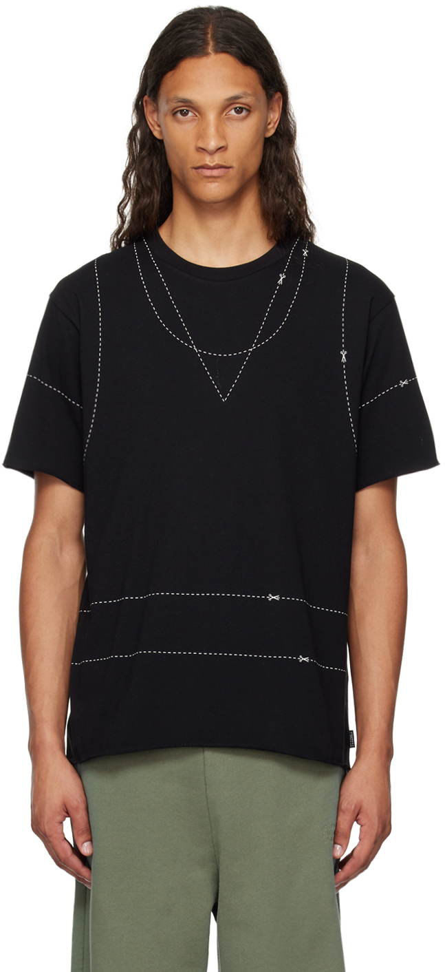 MM6 Maison Margielaのブラック プリントTシャツがセール中 MM6 Maison Margielaのブラック プリントTシャツがセール中