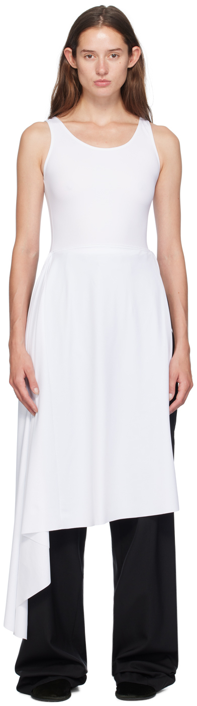 White 'Bathingsuit' Pareo Midi Dress