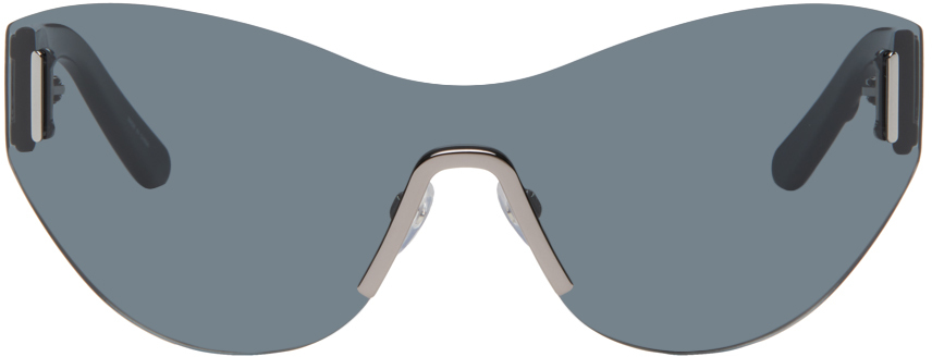 Marc Jacobs Black Shield Sunglasses In 807 Black