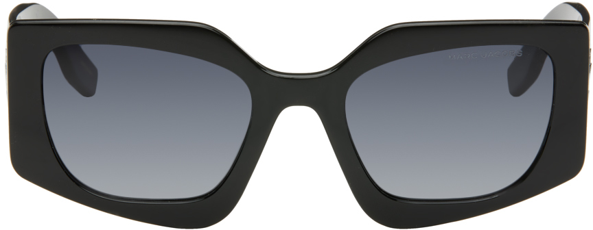 Shop Marc Jacobs ブラック The Square Cat Eye サングラス In 807 Black