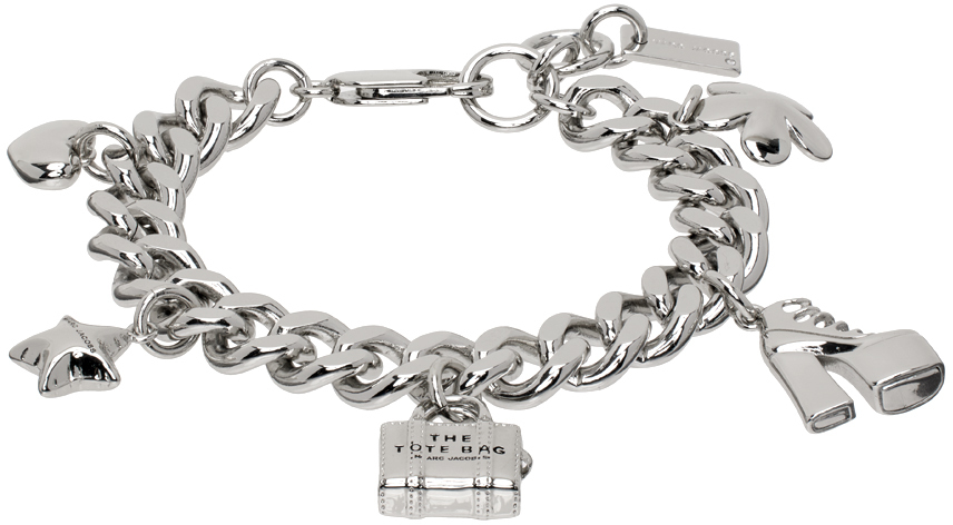 Silver 'The Mini Icon' Charm Bracelet by Marc Jacobs on Sale