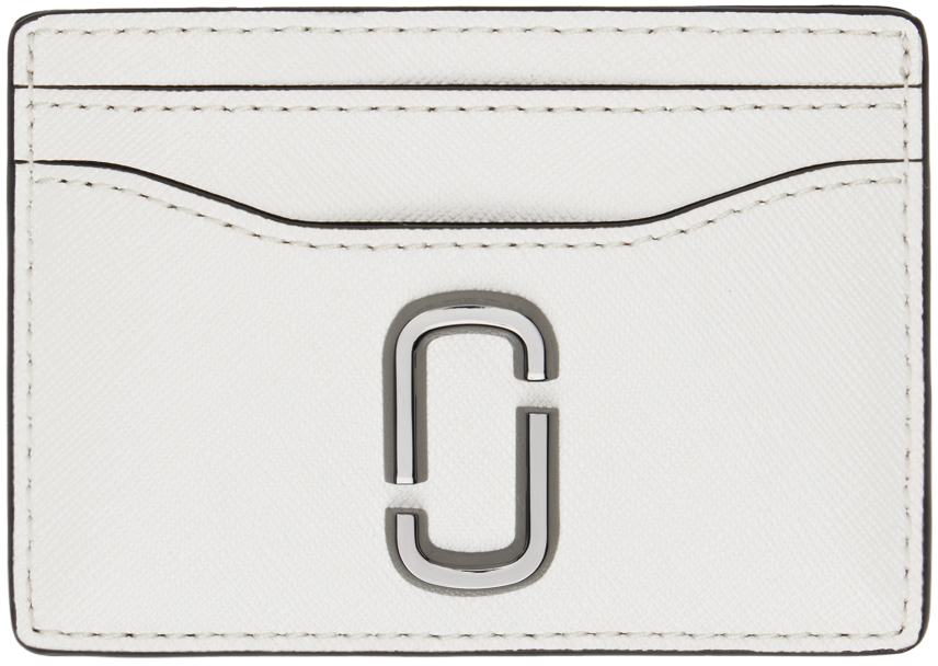 Shop Marc Jacobs White & Black 'the Utility Snapshot' Card Holder In 005 Black/white