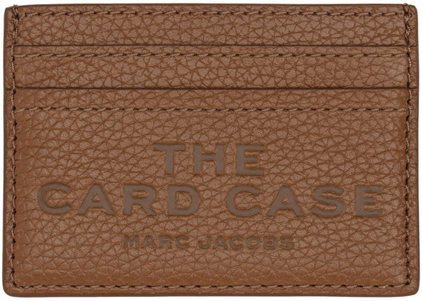 Shop Marc Jacobs ブラウン The Leather Card Case カードケース In 212 Argan Oil