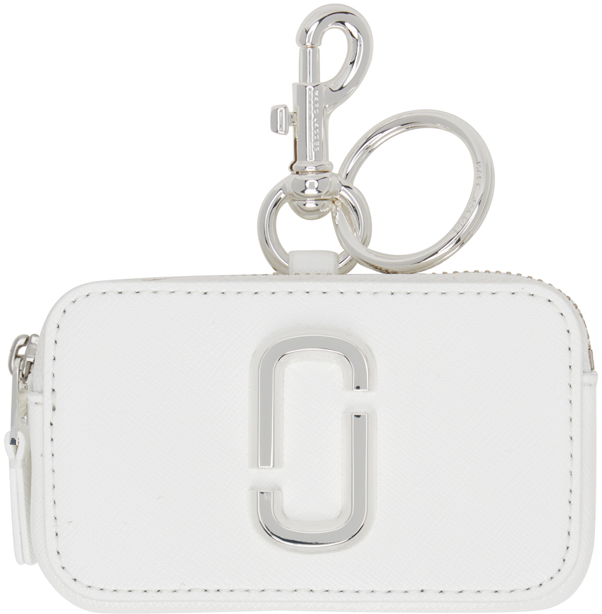 Shop Marc Jacobs White 'the Nano Snapshot Charm' Coin Pouch In 100 White