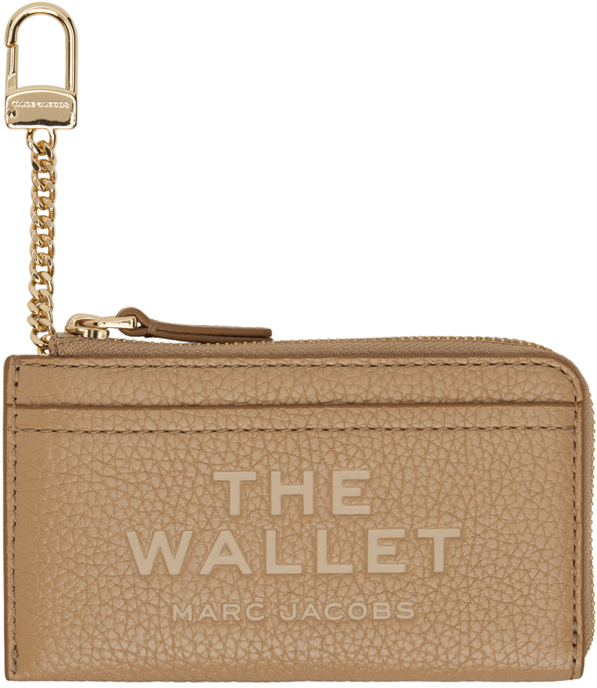 Shop Marc Jacobs Beige 'the Leather Top Zip Multi' Wallet In 230 Camel