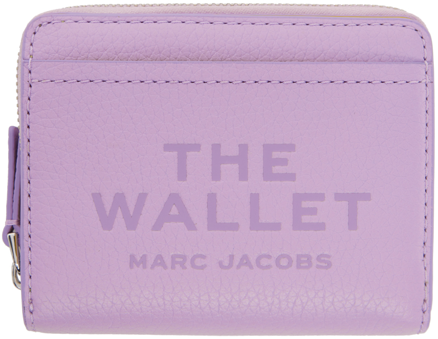 Shop Marc Jacobs Purple 'the Leather Mini Compact' Wallet In 545 Wisteria